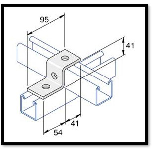 Unistrut P1045 - 3 Hole Z Fitting - Cable Services