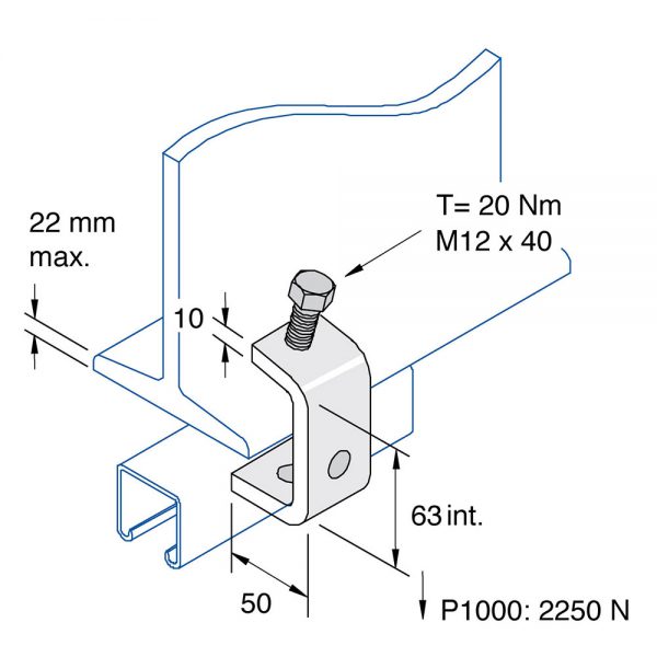 Unistrut P1271 Beam Clamp Cable Services