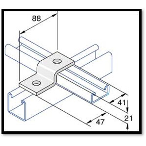 Unistrut P4045 - 2 Hole Z Fitting - Cable Services