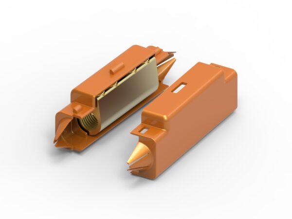 TE Connectivity Underground Brass Tunnel Connectors - Insulated