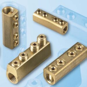 TE Connectivity Underground Brass Tunnel Connectors - Non Insulated