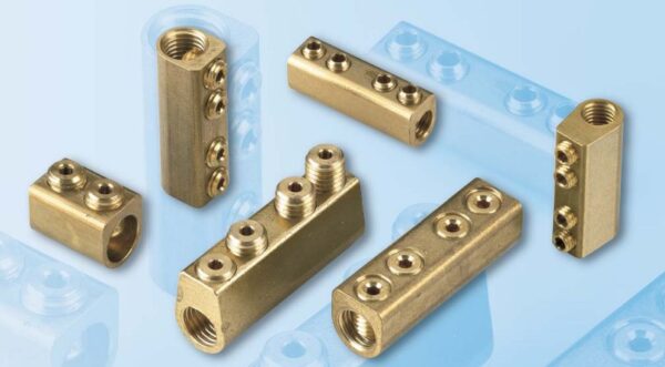 TE Connectivity Underground Brass Tunnel Connectors - Non Insulated