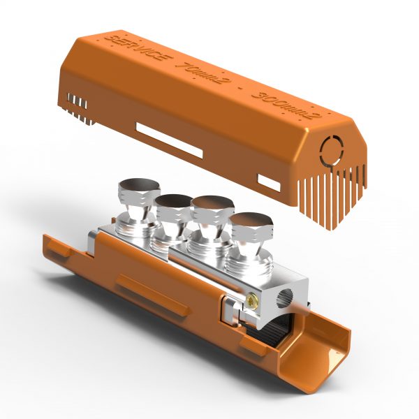 TE Connectivity Underground Brass Tunnel Connectors Non Insulated Cable Services