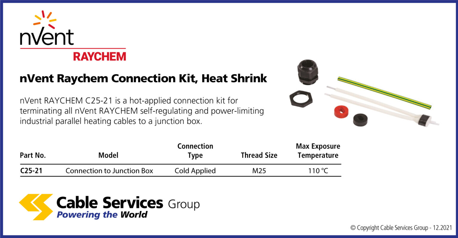 nVent Raychem Connection Kit, Heat Shrink Cable Services