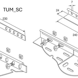 Unistrut Straight Couplers and  Wraparound Couplers