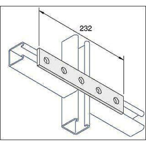 Unistrut 5-Hole, Straight Fitting