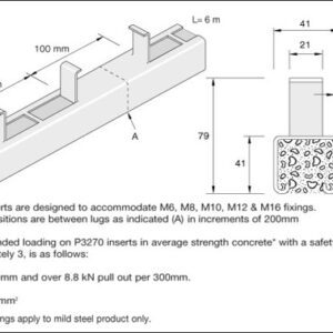 Unistrut Concrete Inserts 41 x 41mm P3270