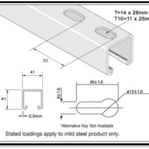 Unistrut Deep Slotted  Channel 41 x 41mm