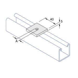 Unistrut P1019 & P1020 Square Plate Flat Fittings