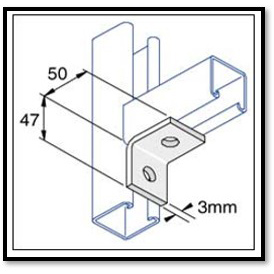 Unistrut P1026 - 2 Hole, 90° Fitting
