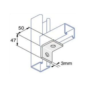 Unistrut P1026S1 - 2 Hole, 90° Fitting