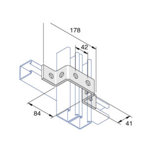 Unistrut P1043 - 6 Hole U Fitting