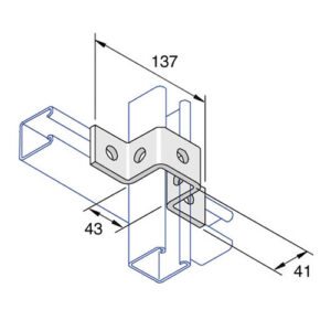 Unistrut P1047 - 5 Hole U Fitting