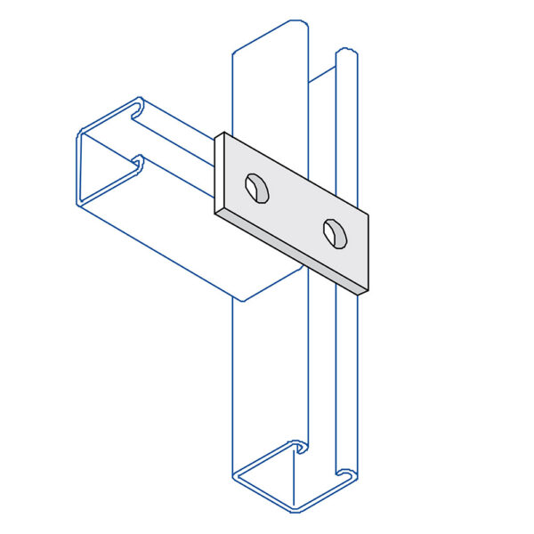 Unistrut P1065 2-Hole Straight , Flat Plate Fittings