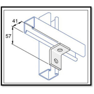 Unistrut P1068   - 2 Hole, 90 Degree Angle Fitting