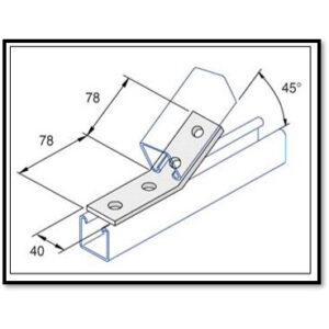Unistrut P1074  - 45 Degree Angle Fitting