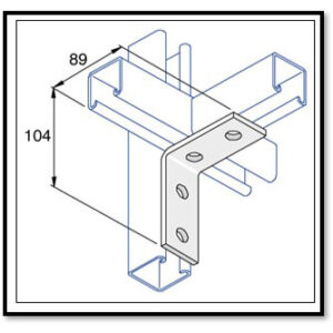 Unistrut P1325 4 Hole, 90 Degree Angle Fitting