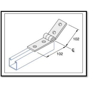 Unistrut P1354 - 4 Hole Hinged Angle Fitting
