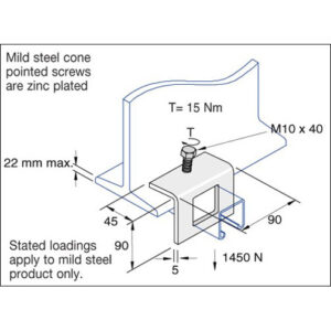 Unistrut P1796 41mm Beam Clamp
