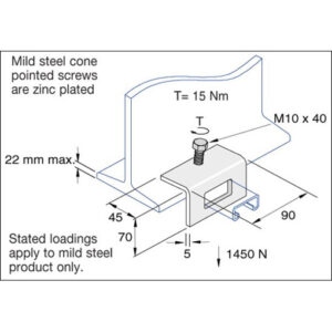 Unistrut P1796-A 21mm Beam Clamp