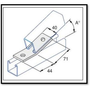 Unistrut P2101 & P2103 -2 Hole, 15 & 30 Degree Angle Fitting