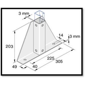 Unistrut P2348-S1 - 2 + 9 Hole Wing Fitting