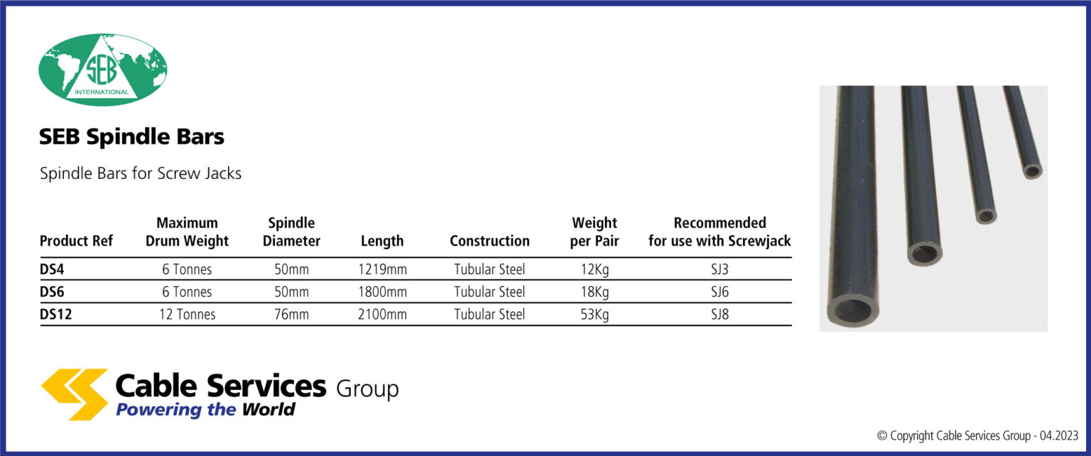 SEB Spindle Bars Cable Services
