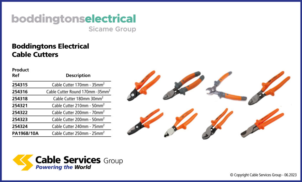 Boddingtons Electrical Cable Cutters Cable Services