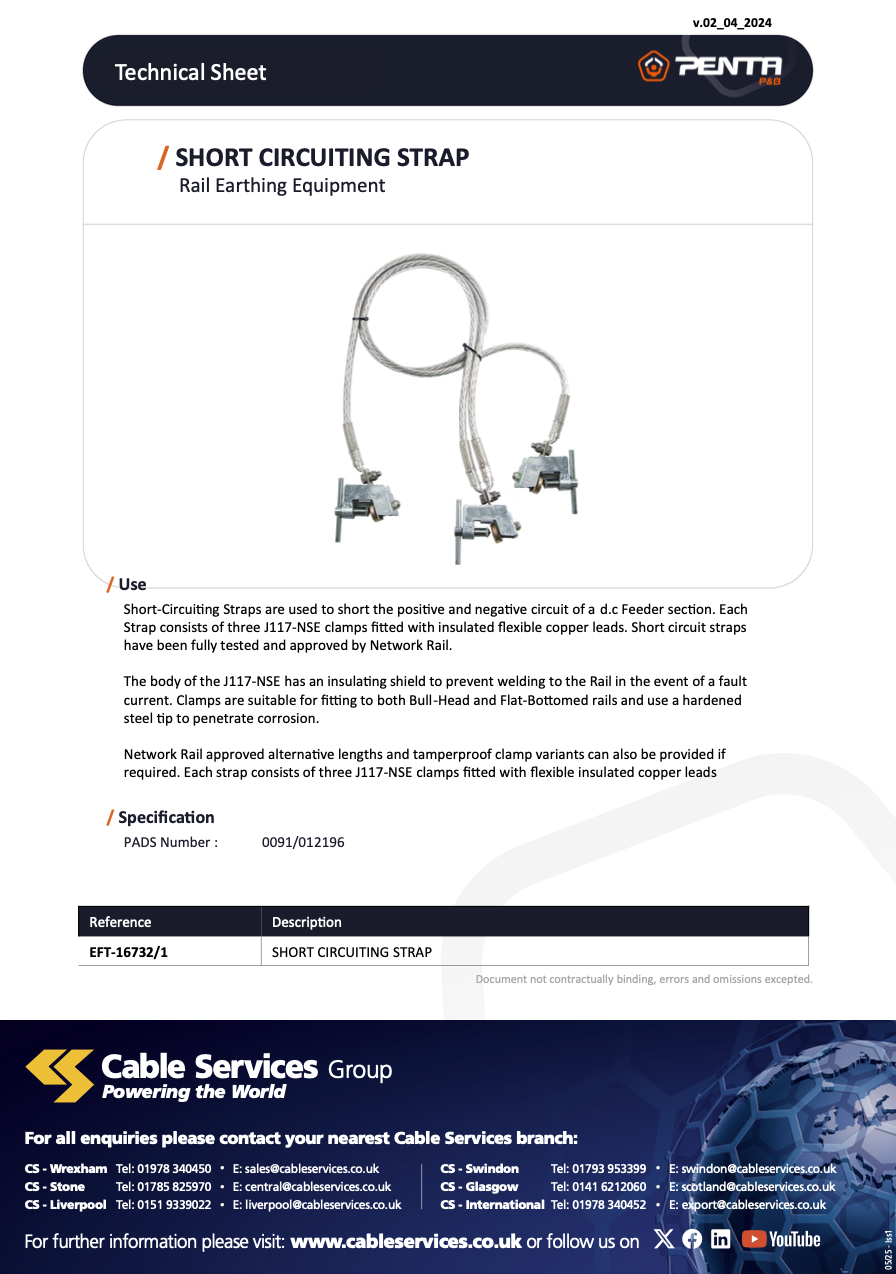 Penta supply Short Circuiting Straps